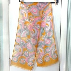 EUC Finnish Scandinavian Style Scarf 62"x10.5" So Cute!